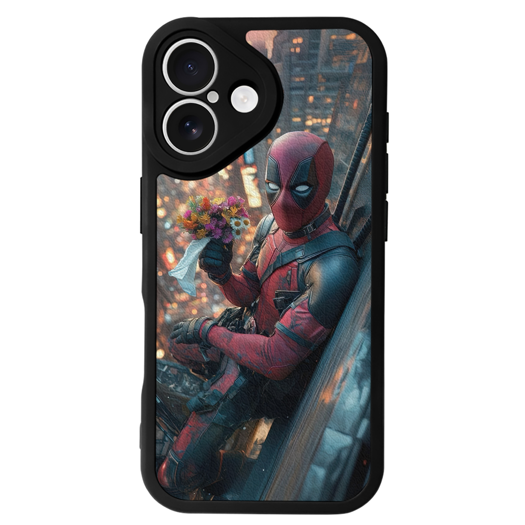 （画像用） Deadpool デッドプール 【iPhone 16シリーズ対応】シリコンスマホケース（レザー調） 材質：シリコン